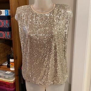 Maurice’s Gold Sequin Sleeveless Top. Size XS-M.